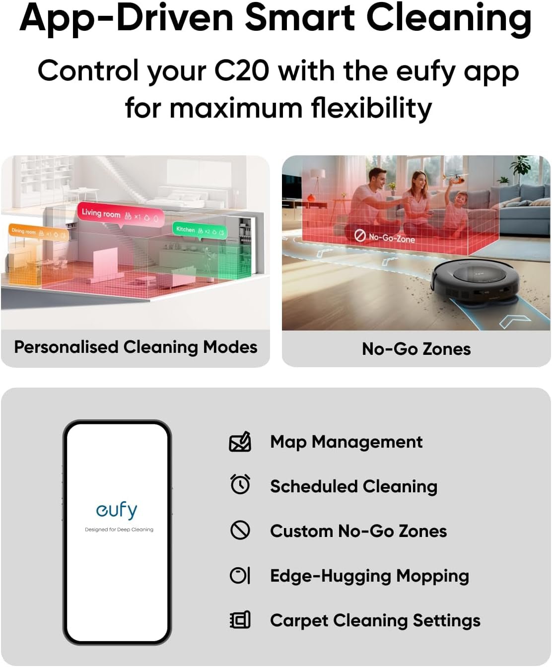eufy Omni C20 Robot Vacuum and Mop Combo – 7,000 Pa Suction with All-in-One Station & Pro-Detangle Comb – T2280 - Image 7