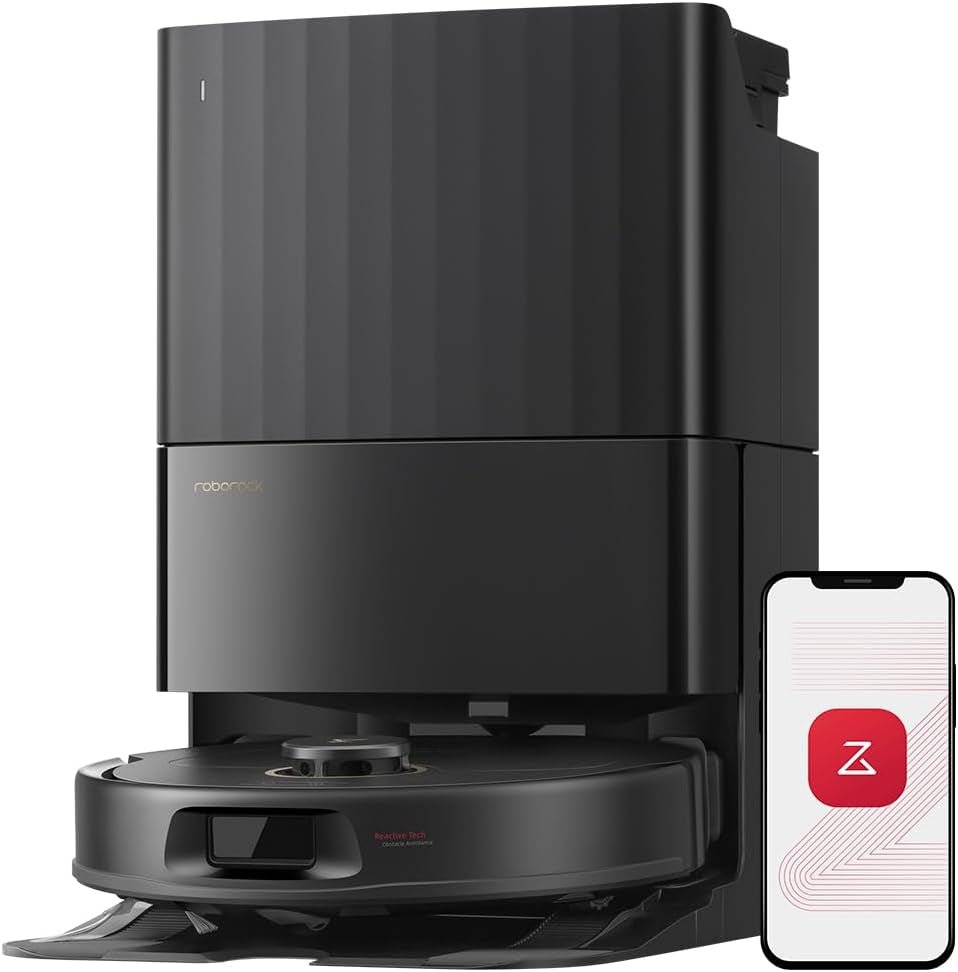 roborock Qrevo S5V Robot Vacuum and Mop – 12,000Pa HyperForce Suction with FlexiArm Edge Mopping & Auto Mop Washing – RRW0PEP