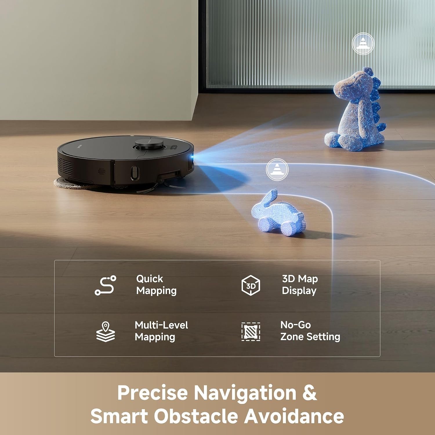 dreame L40 Ultra Gen 2 Robot Vacuum and Mop – 25,000Pa Suction with Auto-Empty PowerDock & Extendable Side Brush – RLL53SE - Image 7