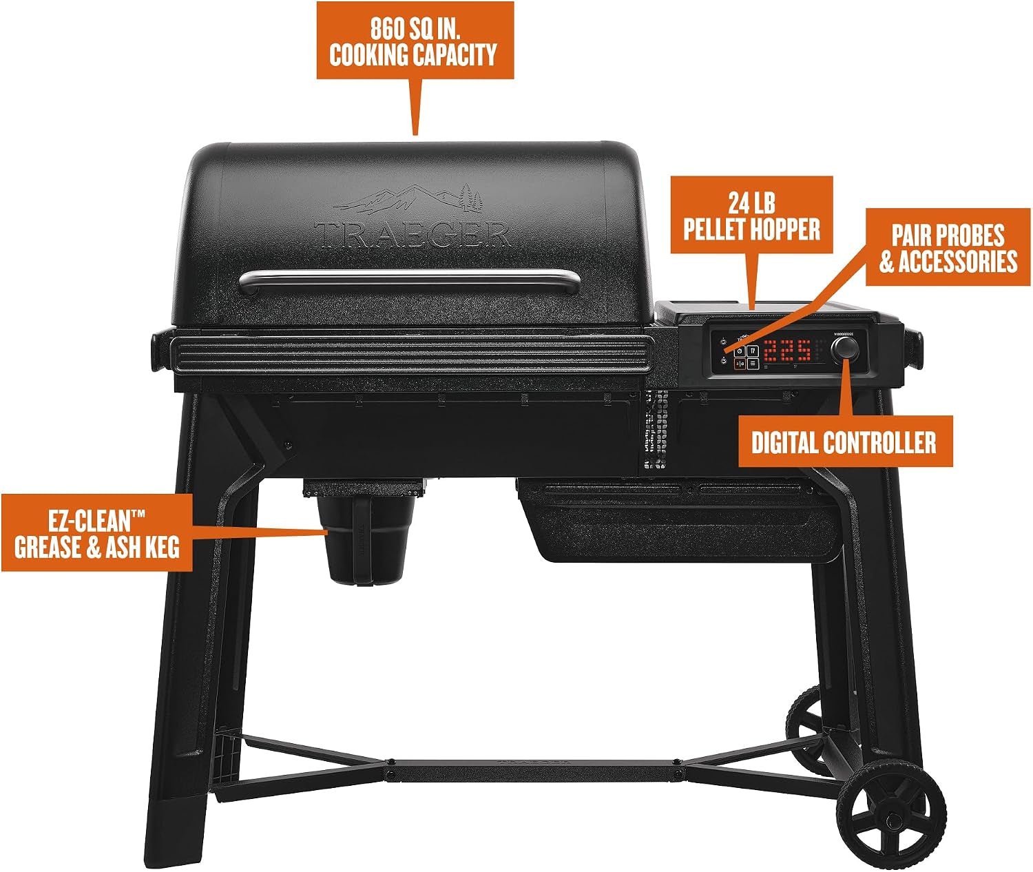 Traeger Woodridge Wood Pellet Grill & Smoker – 860 Sq In with WiFIRE App Control & 6-in-1 Versatility – TFB86MLH - Image 9